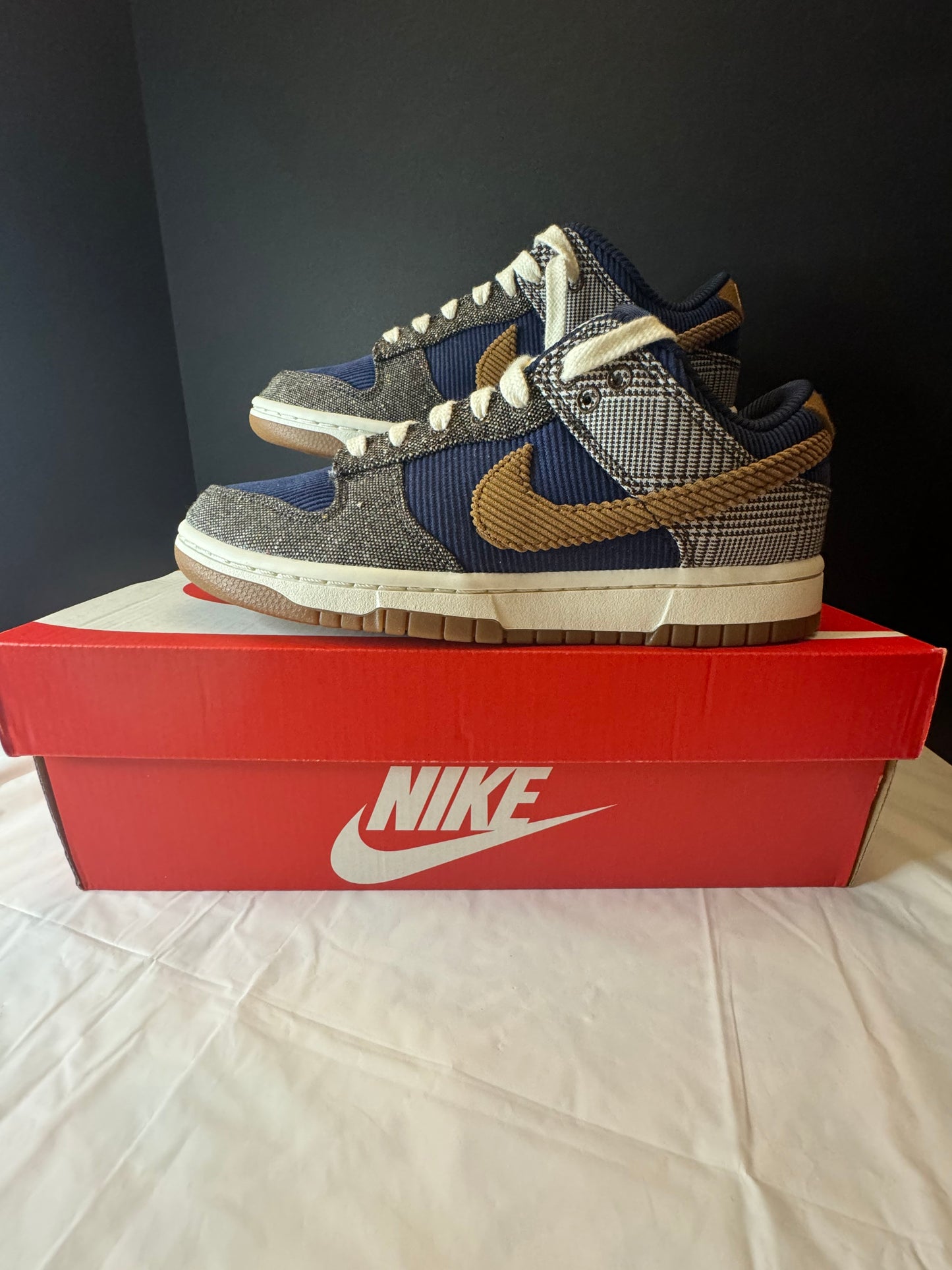 Nike Dunk Low Tweed Midnight Navy Corduroy