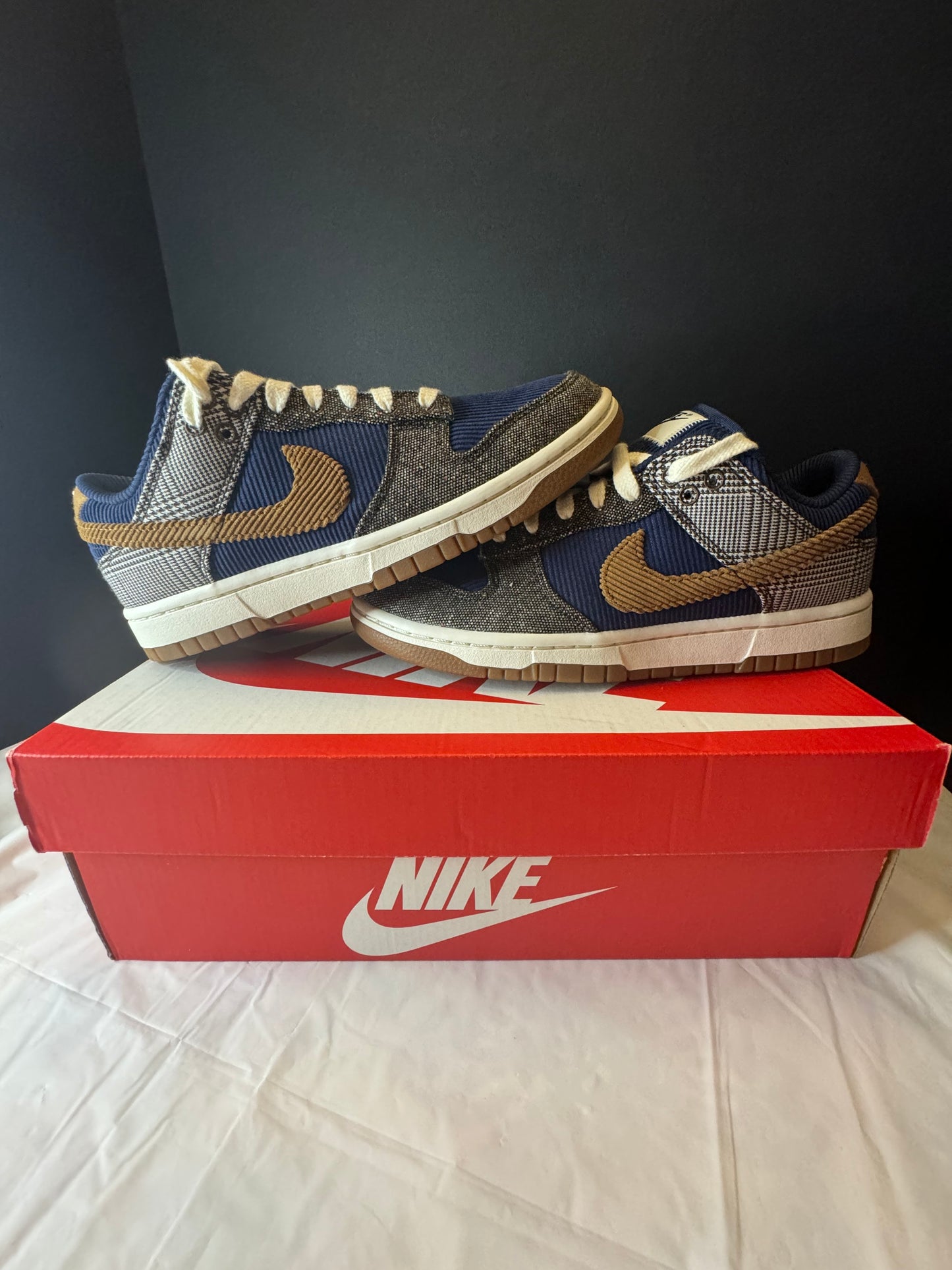 Nike Dunk Low Tweed Midnight Navy Corduroy