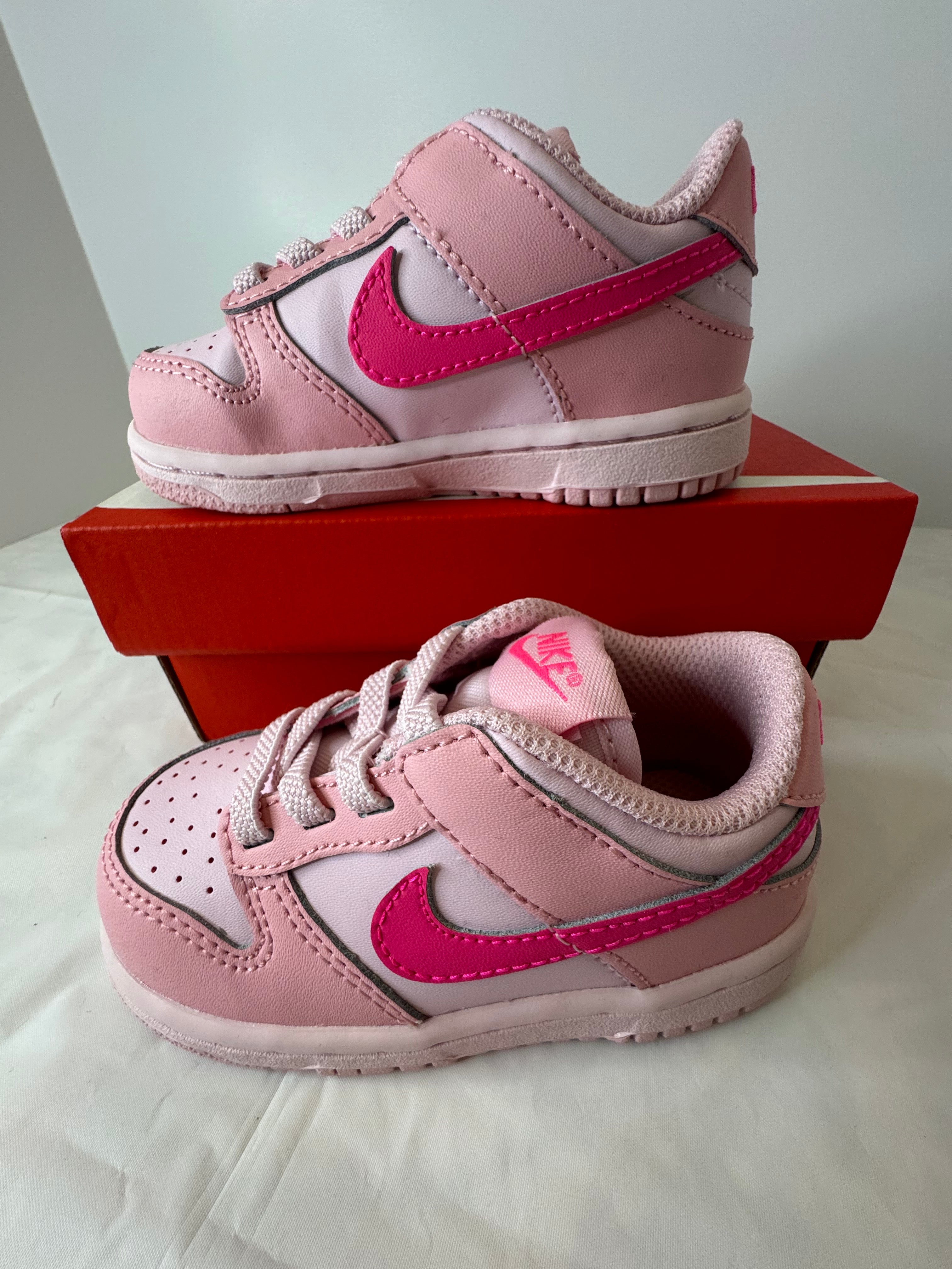 Nike Dunk Low Toddler Shoes popular TRIPLE PINK